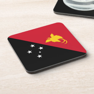 Papua-Neuguinea-Flagge Getränkeuntersetzer