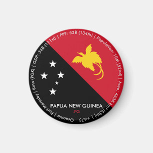 Papua-Neuguinea-Flagge-Magnet Magnet