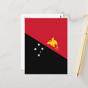 Papua-Neuguinea-Flagge Postkarte