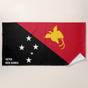 Papua-Neuguinea-Flagge Prächtig Patriotisch Strandtuch