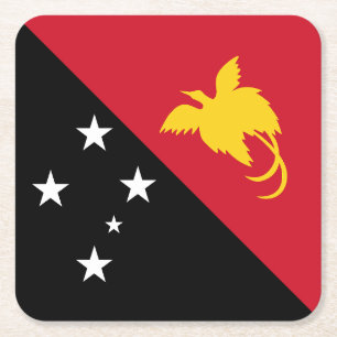 Papua-Neuguinea-Flagge Rechteckiger Pappuntersetzer