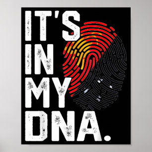 Papua-Neuguinea-Wurzeln-Flagge-Fingerabdruck-Grafi Poster