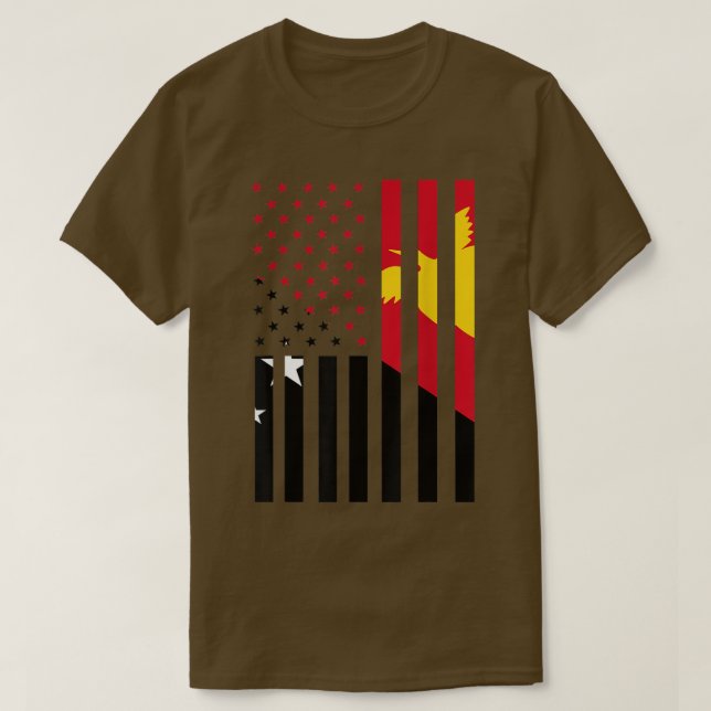 Papua New Guinea Papuan Flag 58 T-Shirt (Design vorne)