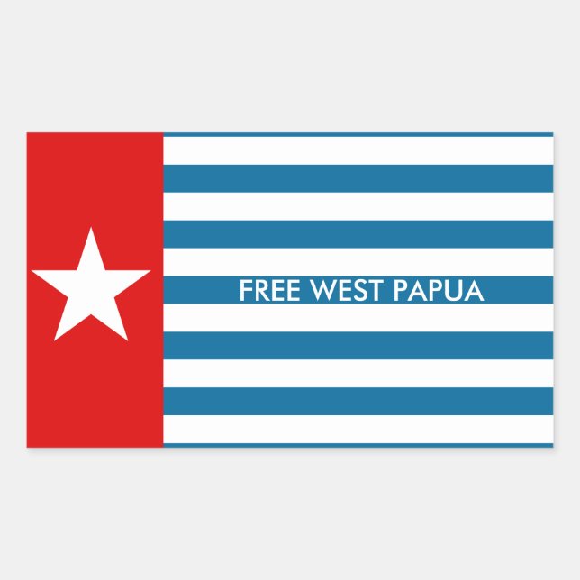 Papua Rechteckiger Aufkleber (Vorderseite)