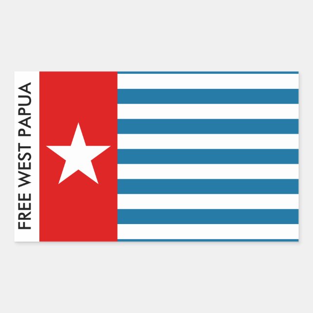 Papua Rechteckiger Aufkleber (Vorderseite)
