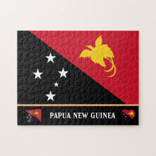 Papuanische Flagge & Papua Land / Papua neue Guine