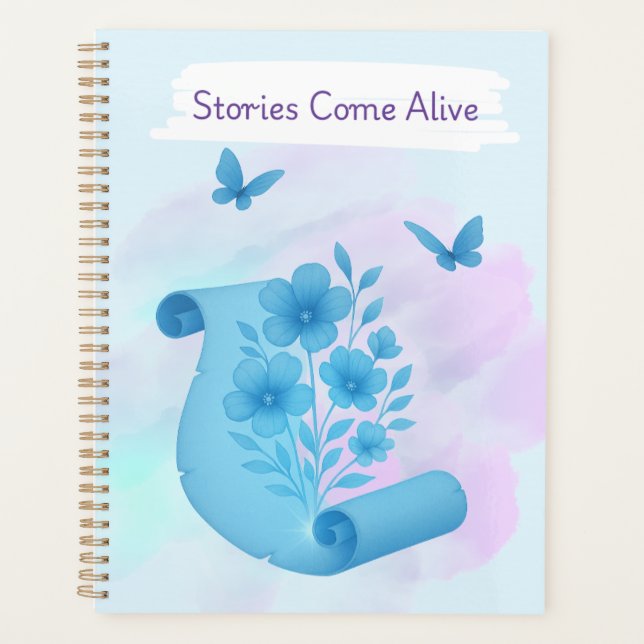 Papyrus enchanté - Fleurs & Papillons Design (Devant)