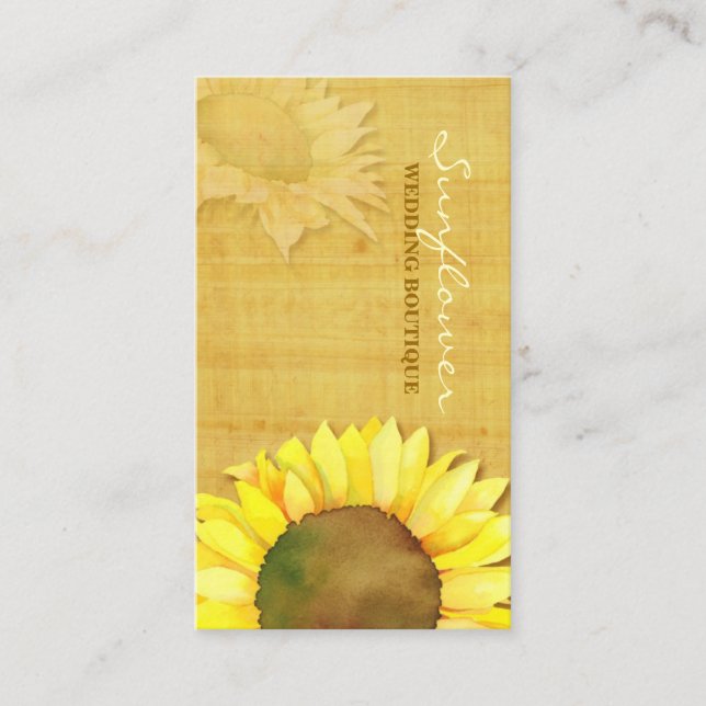 Papyrus Sunflower Wedding Boutique Visitenkarte (Vorderseite)