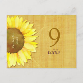 Papyrus Sunflower Wedding Tischnummer