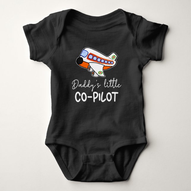 Papys kleiner Co-Pilot | Künftiges Pilotprogramm N Baby Strampler (Vorderseite)