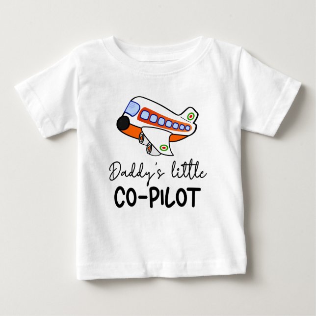 Papys kleiner Co-Pilot | Künftiges Pilotprogramm N Baby T-shirt (Vorderseite)