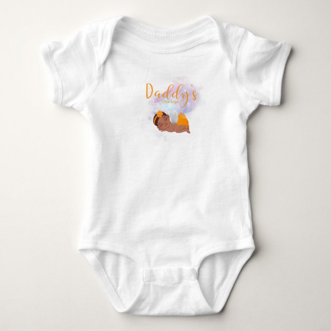 Papys kleiner Engelbabyanzug Baby Strampler (Vorderseite)
