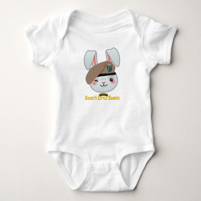 "Papys kleiner Ranger Bunny" Baby Strampler (Vorderseite)