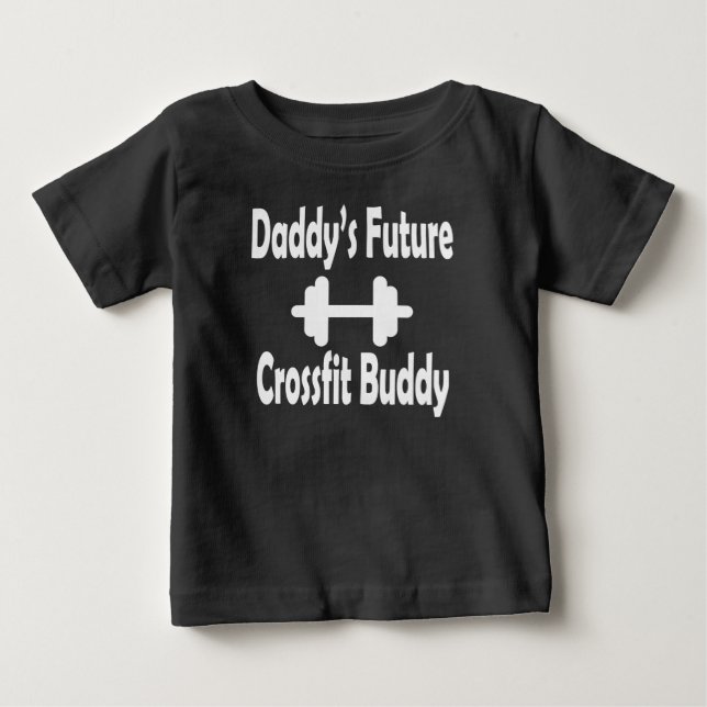 Papys künftiger CrossFit-Kumpel Baby T-shirt (Vorderseite)