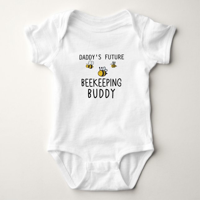 Papys zukünftige Bienenzucht Baby Strampler (Vorderseite)