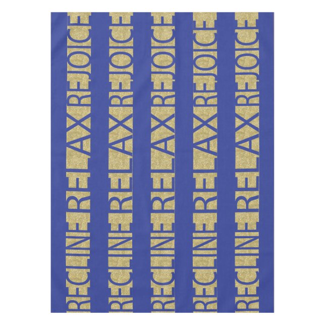 Pâque 52/70" Nappe "RRR Blue/Gold" (Devant)