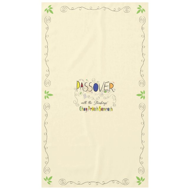 Pâque 60/104" Nappe Pâque Chag Sameach (Devant)