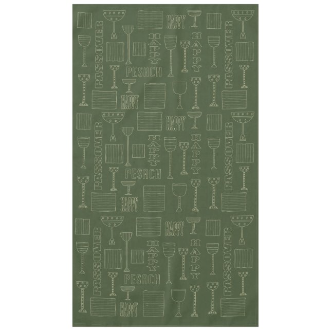 Pâque 60/104 Nappe "Vin de Pâque & Matza" (Devant)