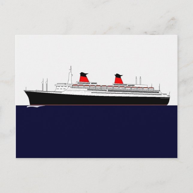 Paquebot Frankreich Postkarte (Vorderseite)