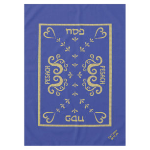 Pâques 60/84" Nappe "Élégant de l'or passover"