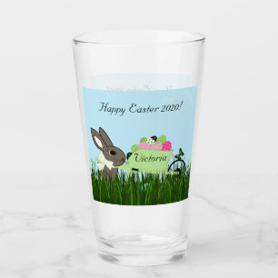 Pâques Boire des verres Bunny Roussette d'oeufs
