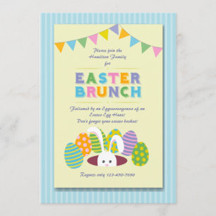 Pâques Brunch Bunny Invitation