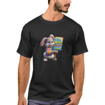 Pâques de lapin idiot pour T-shirt Jesus Mens
