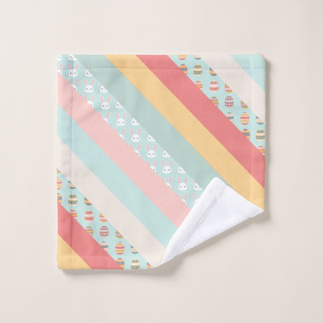 Pâques en Graines et Oeufs (Gant de toilette)