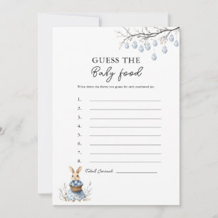 Pâques Guess the Baby Food Baby shower Carte de je