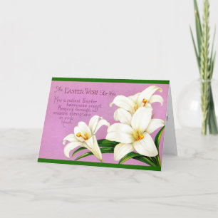Pâques Lys Carte Pâques Vintage