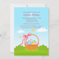 Pâques Panier Invitation Anniversaire