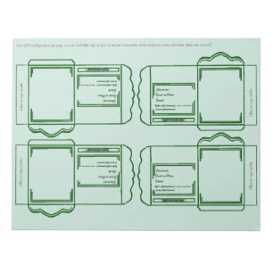 Paquet de graines vert Bloc-notes DIY