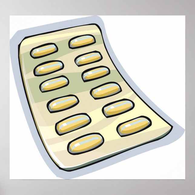 Paquet de pilules Poster de médicaments (Devant)