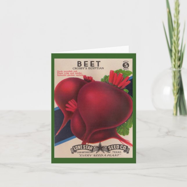 Paquet de semences des années 1950 Beets (Devant)
