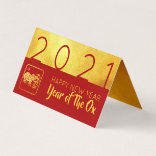 Paquet Red Gold Chinese Ox coupe papier 2021 FC