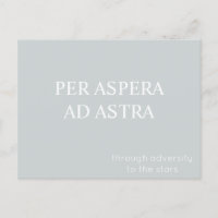 Par Aspera Ad Astra Citation Latin Carte Postale -