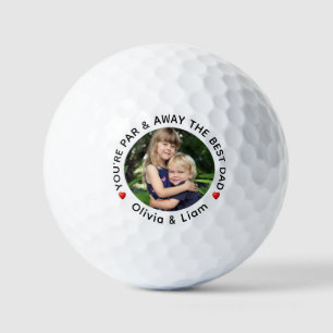 "Par & Away the Best Vater" Personalisierte Golfbä Golfball