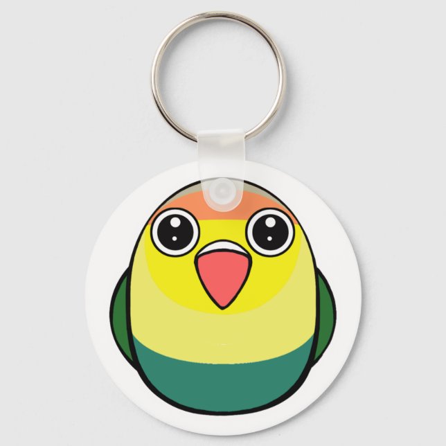 Par-blue Fischer lovebird Schlüsselanhänger (Vorderseite)