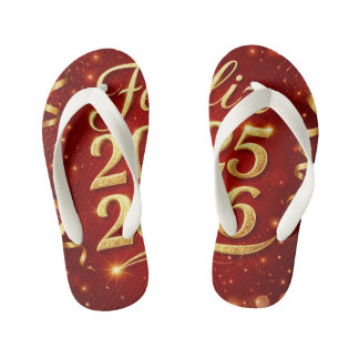 Par de Chancletas con Diseño “Feliz 2025–2026” | C Kinderbadesandalen