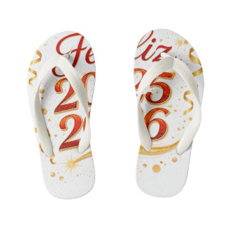 Par de Chancletas con Diseño “Feliz 2025–2026” | C Kinderbadesandalen