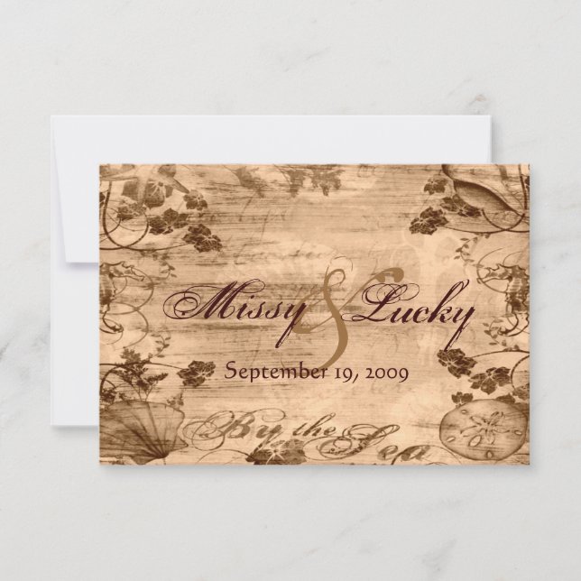 Par la carte de note Sea RSVP (Devant)