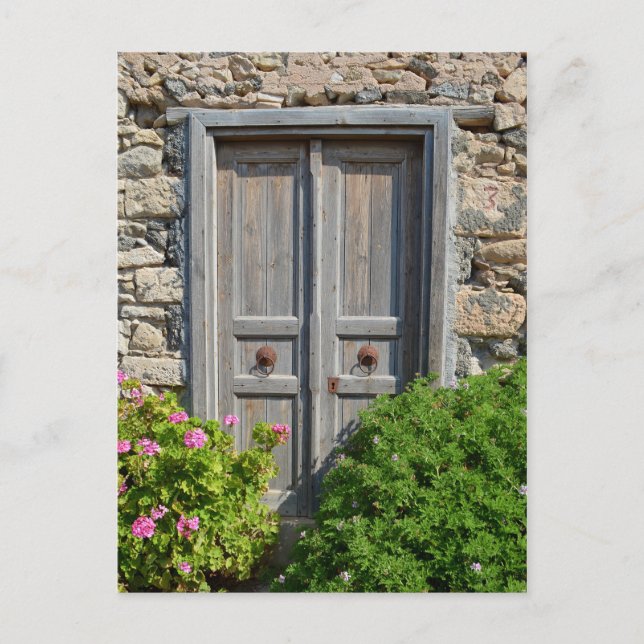 Par La Carte Postale Porte En Bois (Devant)