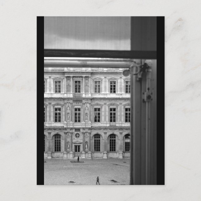 Par la fenêtre Le Louvre Paris Carte postale (Devant)