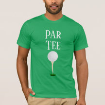 Par le T-shirt de pièce en t avec la boule de golf