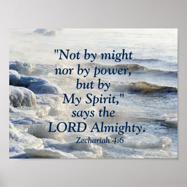 Par My Spirit, Écriture Ocean Waves Poster (Devant)