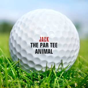 Par T-Shirt Animal Golfphrase Funny Quote Golfball