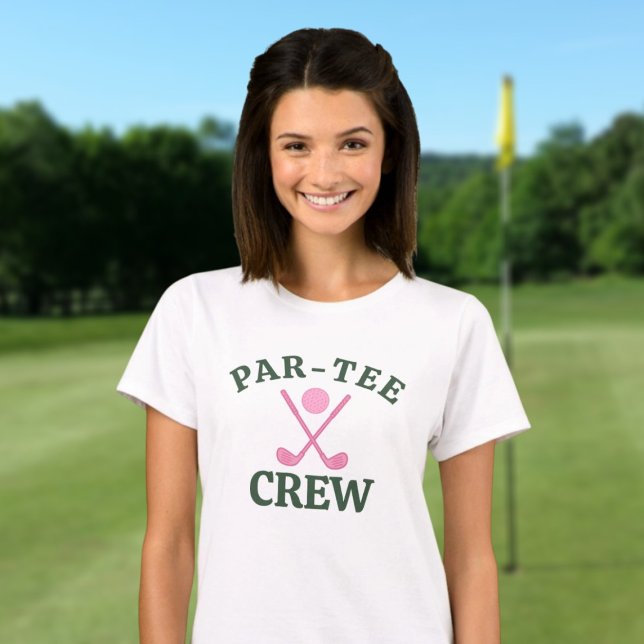 Par-T-Shirt Crew Golf Bachelorette T-Shirt (Par-Tee Crew Golf Bachelorette T-Shirt by Ricaso for the bride to be and her crew)
