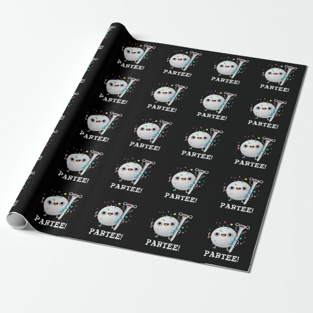 Par-T-Shirt Funny Golf Pun Dark BG Geschenkpapier (Ungerollt)