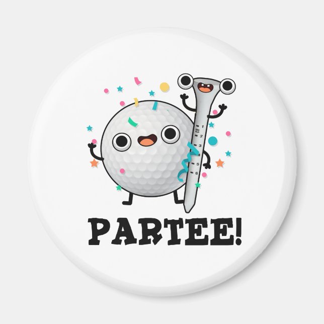 Par-T-Shirt Funny Golf Pun Magnet (Vorne)