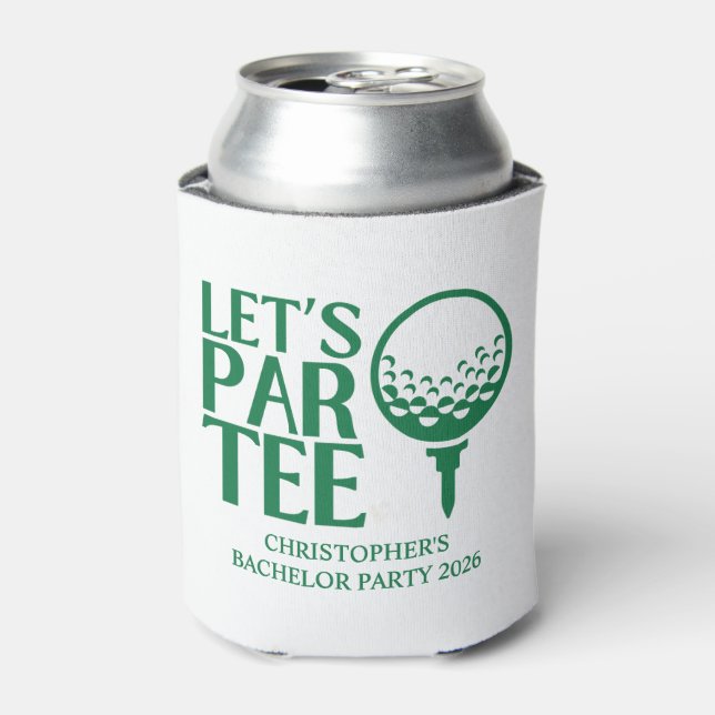 Par T-Shirt Golf Bachelor Party Dosenkühler (Kanne Vorderseite)